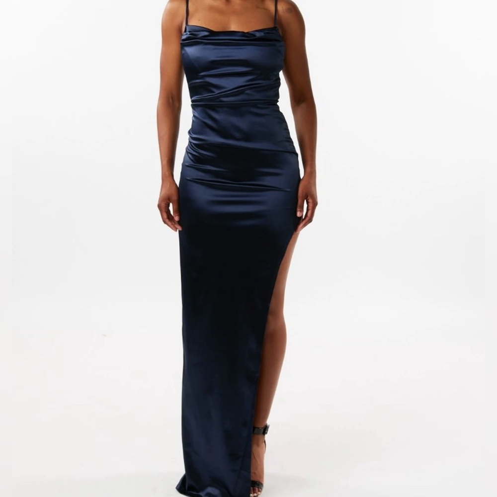 Blue Lovely Day Slit Dress